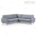 El sofá de madera moderno de la venta caliente fija el sofá seccional de la tela de los diseños